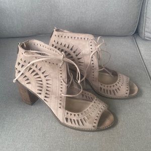 Vince Camuto Neutral Suede Bootie